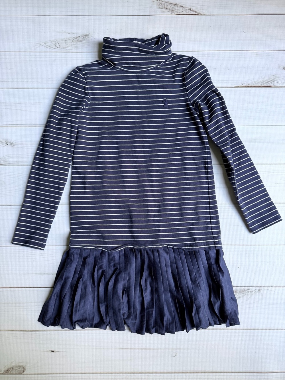 Polo by Ralph Lauren Navy and White Striped Knit Top - Picture 2 of 5